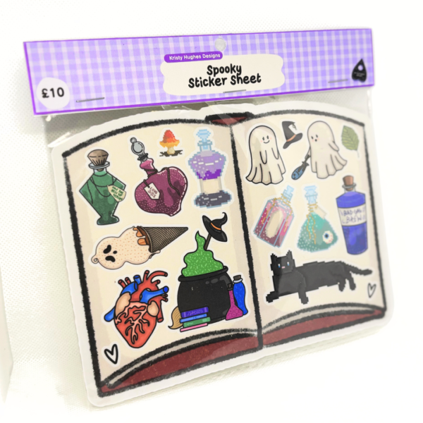 Spooky Sticker Sheet (Witches, Potions, Ghosts) - Image 2