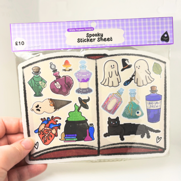 Spooky Sticker Sheet (Witches, Potions, Ghosts) - Image 4