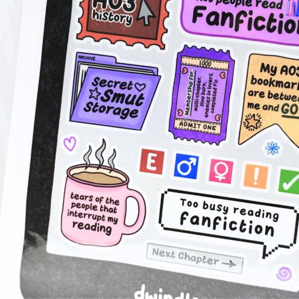 Fanfiction Inspired Sticker Sheet - Image 4