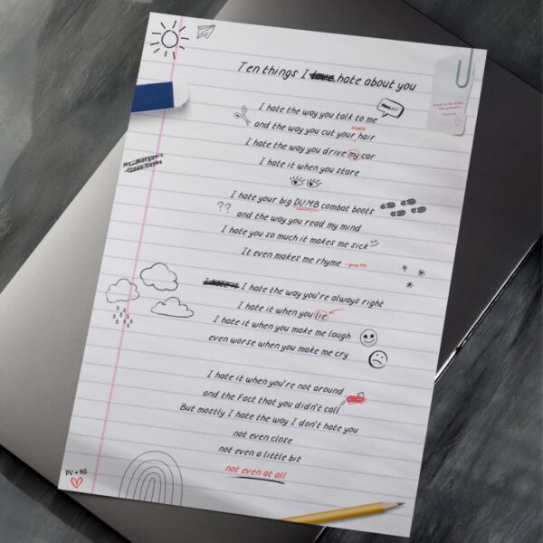 10 Things I Hate About You Print / Poster - Image 4