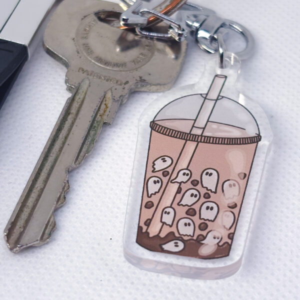 Spooky Bubble Tea Acrylic Keychain - Image 4