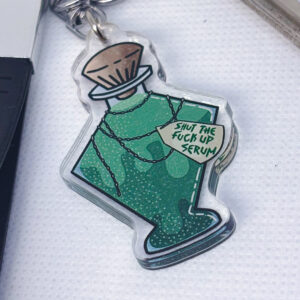 Shut the Fuck Up Serum Green Potion Acrylic Keychain