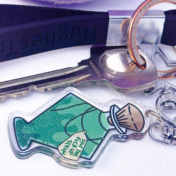 Shut the Fuck Up Serum Green Potion Acrylic Keychain - Image 8