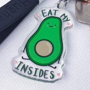 Eat My Insides Avocado Acrylic Keychain