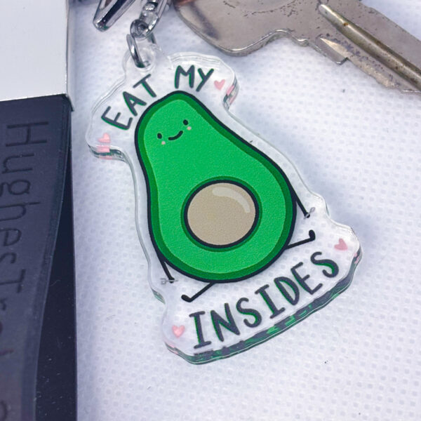 Eat My Insides Avocado Acrylic Keychain - Image 5