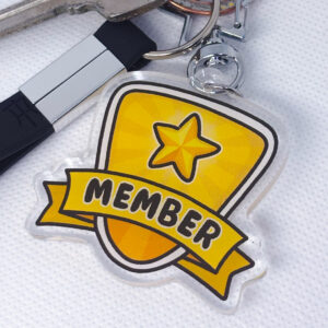 Club Penguin Member Badge Acrylic Keychain
