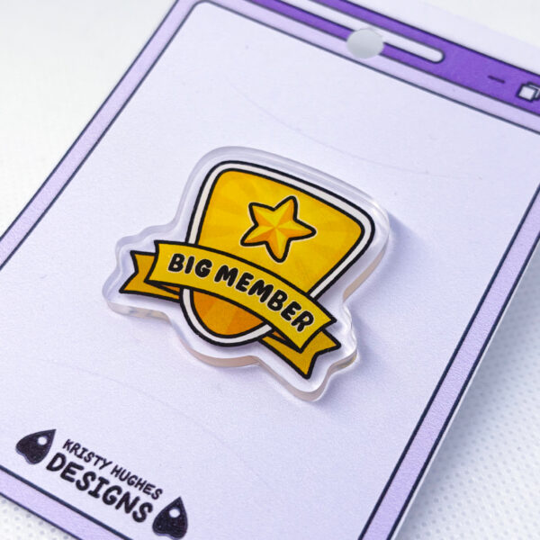 Club Penguin Big Member Badge Acrylic Pin