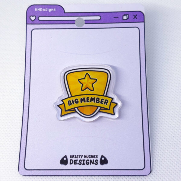 Club Penguin Big Member Badge Acrylic Pin - Image 3
