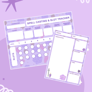 D&D 5E Spell Tracker Dry Wipe