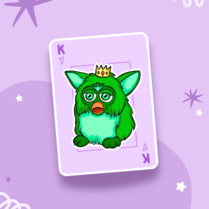 Furby Playing Card Sticker