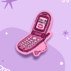 Pink Flip Phone Sticker