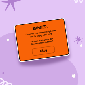 Club Penguin Banned Message Sticker