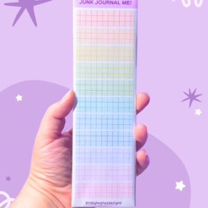 Junk Journal Sticker Sheet - Grid Tape