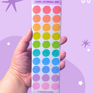 Junk Journal Sticker Sheet - Painted Circles