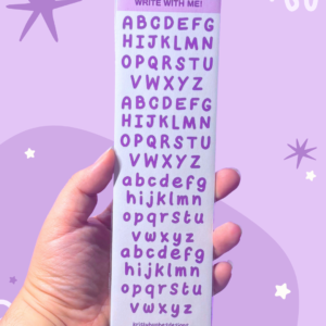 Junk Journal Sticker Sheet - Bubble Handwriting