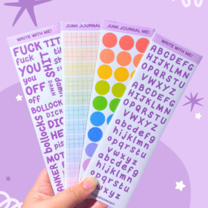 Junk Journal Sticker Sheet - All 8 Designs