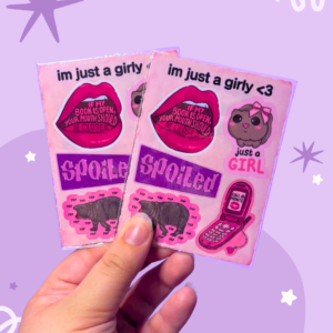 I'm Just A Girl Mini Sticker Sheet