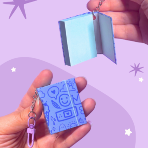 Sticky Notes Book Keychain - Blue