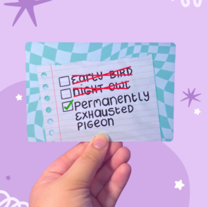 Permanently Exhausted Pigeon Postcard